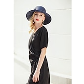 voordelige Feesthoeden-leuke Style Bruiloft Poly / katoenmix hoed met Sjerp / Lint / Veters / Gevlochten bandje 1 stuk Casual / Verjaardag / Melbourne Cup Helm