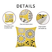 economico stile floreale e vegetale-fodera per cuscino 1pc morbido decorativo quadrato fodera per cuscino federa federa per divano camera da letto di qualità superiore lavabile in lavatrice confezione da 1 cuscino in finto lino esterno
