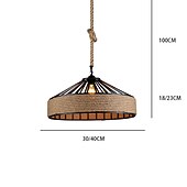 cheap Pendant Lights-30/40 cm Island Design Pendant Light LED Hemp Rope Metal Country Vintage Farmhouse Nordic Style 220-240V