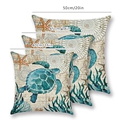 cheap Animal Style-1pc Throw Pillow Cover Ocean Tutle Animal Zipper Traditional Classic Outdoor Cushion for Sofa Couch Bed Chair