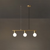 economico Luci Isola cucina-lampada a sospensione a led isola luce moderna oro per sala da pranzo 70/100 cm rame decorazione della sala da pranzo luce 3/5 portalampade e27 regolabile