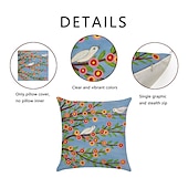 baratos estilo floral e plantas-conjunto de 5 fronhas estilo pastrol pintura a óleo capa de almofada sofá para casa almofada de linho falso para sofá-cama cadeira