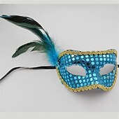 abordables Mascarilla-Máscara de mascarada chapada en oro unisex, accesorios de boda, accesorio de disfraz de fiesta de mardi gras