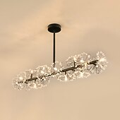 billige Pendellys-105 cm blomsterstil lysekrone krystall hengelys led rustfritt stål kunstnerisk stil moderne stue spisestue soverom