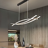 cheap Line Design-100 cm LED Pendant Light Line Design Metal Artistic Style Modern Chandelier Modern Simple Nordic Minimalist Light Luxury Restaurant Long Bar Table Dining Room 110-120V 220-240V