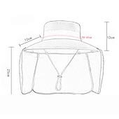 abordables Casques d'extérieur-Chapeau de soleil Chapeau de pêche Chapeau de randonnée Chapeau Imperméable Protection Solaire UV Écran solaire Été Printemps Large bord avec rabat de cou Homme Femmes Pêche Activité
