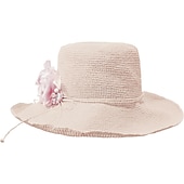 economico Cappelli per feste-eleganti cappelli di paglia da spiaggia con fiocco in raso 1pc per feste / serate / copricapo casual