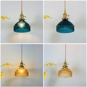 ieftine Designul tamburului și conului-17 cm Insula de proiectare Lumini pandantiv Sticlă Sticlă Galvanizat Modern Stilul nordic 85-265V