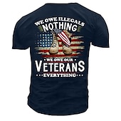 levne Vlastenecké tričko pro veterány-Den veteránů Pánské vlastenecké tričko Unisex Grafika Národní vlajka T tričko Slogan T trička Retro trička Krátký rukáv T tričko 3D Print Tričko sportovní designér neformální
