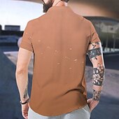 voordelige Vogels &amp; Dieren-Voor heren dier Papegaai Overhemd Hawaiiaans overhemd Aloha-shirt Korte mouw Overhemd Opstaand Modieus Ontwerper Casual Buiten Vakantie Casual Wit Geel blauw 3D-afdrukken S M L