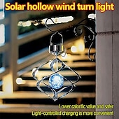 baratos Luzes de paisagem-Carrilhão de vento solar led 7 cores luz pendurada em mudança decoração de jardim para casa pátio ao ar livre luzes de sinos de vento penduradas
