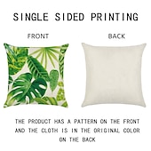 baratos estilo floral e plantas-conjunto clássico de 6 fronha de algodão / capa de almofada, novidade botânica clássica retro tradicional / clássica almofada de linho falso para sofá sofá-cama poltrona verde