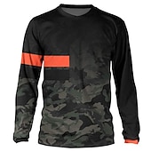 economico Maglie da uomo-Per uomo Maglia da ciclismo Maglia in discesa maglia per dirt bike Manica lunga Bicicletta Maglietta / Maglia Superiore con 3 tasche posteriori Ciclismo da montagna Cicismo su strada Resistente ai