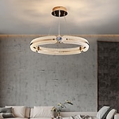 economico Luci a sospensione-Lampadario a sospensione a cerchio da 40 cm a led lampadario in alluminio di lusso in stile nordico 220-240v