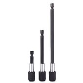 baratos conjunto de brocas-Haste hexagonal de 1/4 polegada chave de fenda de trava automática haste de extensão de liberação rápida magnética alongar a haste da cabeça do lote 60mm 100mm 150mm