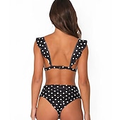 preiswerte Vintage-Bademode-Tupfen Retro Vintage 1950er Bademode Badeanzug Tupfen Damen Maskerade Party / Abend Junggesellinnenabschiedsparty Erwachsene Oberteil Shorts
