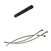 cheap Line Design-100 cm LED Pendant Light Line Design Metal Artistic Style Modern Chandelier Modern Simple Nordic Minimalist Light Luxury Restaurant Long Bar Table Dining Room 110-120V 220-240V