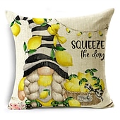 abordables style floral &amp; végétal-été abeille double côté housse de coussin 1 pc doux décoratif carré taie d&#039;oreiller taie d&#039;oreiller pour chambre salon qualité supérieure lavable en machine intérieur coussin pour canapé canapé lit
