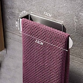 abordables Barres repose-serviettes-Porte-Serviettes Sans Perçage, Pporte-Serviettes Mural en Acier Inoxydable 304 pour Salle de Bain et Cuisine, Support Mural Autocollant pour Meubles de Salle de Bain
