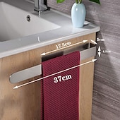 abordables Barres repose-serviettes-Porte-Serviettes Sans Perçage, Pporte-Serviettes Mural en Acier Inoxydable 304 pour Salle de Bain et Cuisine, Support Mural Autocollant pour Meubles de Salle de Bain