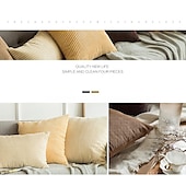 cheap Textured Throw Pillows-Decorative Toss Pillows Corduroy Pillow Cushion Cover Bedside Sofa Back Cushion Office Lumbar Solid Color Pillow Cover Without Core Pink Blue Sage Green Purple Yellow