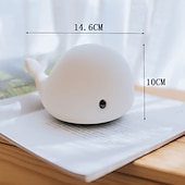 お買い得  保育園の夜光-かわいいクジラナイトライトタッチ色変化する雰囲気ナイトランプ寝室家の装飾子供の誕生日プレゼントusb充電式