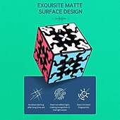 رخيصةأون المكعبات السحرية-مكعب تروس 3 × 3 مع هيكل تروس ثلاثي الأبعاد مضمن بتصميم البلاط السحري ألعاب ألغاز 3 × 3 × 3 (57 مم) مناسبة لألعاب الألغاز لتنمية الدماغ للبالغين
