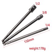 billiga borrsats-3 st/8 st 1/4 krom vanadin stål hylsa adapter bits set sexkantsskaft förlängningsborr stång sexkant bit set elverktyg