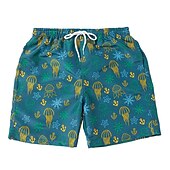 baratos calção de banho boxer masculino-Homens Calção Justo de Natação Shorts de Natação Secagem Rápida Leve Bermuda de Surf Roupa de banho Forro de malha Com bolsos Com Cordão Natação Surfe Praia Esportes Aquáticos Estampado Verão