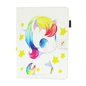 זול נרתיק iPad-לוּחַ כיסויים מכסים ל עבור Apple אייפד אייר 5 ipad 9th 8th 7th Generation 10.2 inch מסתובב360מעלות מגנטי עמיד בזעזועים פרפר פנדה נוף TPU עור PU