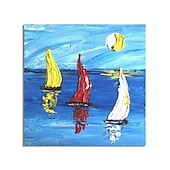 cheap Abstract Paintings-Oil Painting Hand Painted Square Abstract Still Life Modern Stretched Canvas