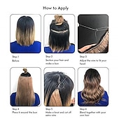 cheap Clip in Hair Extensions-Remy Human Hair Wig Straight Black Brown Cosplay Classic Comfortable Brazilian Hair Women P6/12 10 inch 12 inch 14 inch Vacation Party / Evening Daily