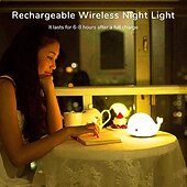 お買い得  保育園の夜光-かわいいクジラナイトライトタッチ色変化する雰囲気ナイトランプ寝室家の装飾子供の誕生日プレゼントusb充電式