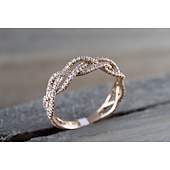 abordables Bagues-Bague / Anneaux Mariage Classique Or rose Alliage Mode simple Elégant 1 pc / Femme / Soirée / Cadeau