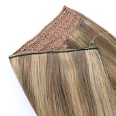 cheap Clip in Hair Extensions-Remy Human Hair Wig Straight Black Brown Cosplay Classic Comfortable Brazilian Hair Women P6/12 10 inch 12 inch 14 inch Vacation Party / Evening Daily