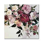 お買い得  花/植物画-ハング塗装油絵 手描きの 方形 静物画 花柄 / 植物の 近代の 内枠を含めます