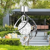 baratos Luzes de paisagem-Carrilhão de vento solar led 7 cores luz pendurada em mudança decoração de jardim para casa pátio ao ar livre luzes de sinos de vento penduradas