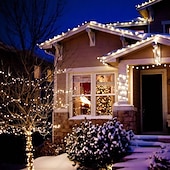 cheap Solar String Lights-Elegant Wedding Party Reception 7M 50LED Solar LED String Lights - Waterproof Bubble Ball Fairy Lights for Garden, Holiday Decor Warm White &amp; Colorful