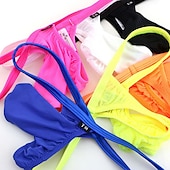 economico Intimo esotico da Uomo-perizoma e perizoma da uomo tinta unita mutandine elastiche 1 pezzo intimo traslucido t-pants rosa cipria m/club