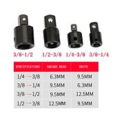 cheap Drill Bit Set-1/4 3/8 1/2  Sleeve Adapter Converter Drive Socket Wrench Adapter Wrench-sleeve Joint Converter Hand Tools