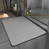 cheap Absorbent Bathroom Rug-Absorbent Bath Mat Non-slip, Diatomaceous Rubber Non Slip Quick Dry Super Absorbent Thin Bathroom Rugs Fit Under Door-Washable Bathroom Floor Mats-Shower Rug for in Front of Bathtub, Shower