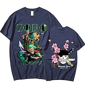 cheap Cartoon &amp; Movie Character Graphic-One Piece Roronoa Zoro T-shirt Anime Cartoon Anime Harajuku Graphic Kawaii For Couple&#039;s Men&#039;s Women&#039;s Adults&#039; Back To School Hot Stamping