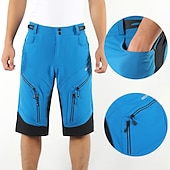 זול מכנסיים, טייצים ומכנסיים קצרים לגברים-בגדי ריקוד גברים מכנסי רכיבה באגי מכנסי אופניים אופניים מכנסיים קצרים מכנסיים קצרים רחבים התאמה רגועה רכיבת הרים רכיבת כביש ספורט 3D לוח ייבוש מהיר רוכסן עמיד למים רך שחור ירוק צבא ביגוד