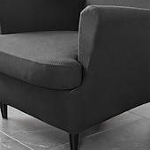 cheap Armchair Cover &amp; Armless Chair Cover-Solid Color Stretch Wingback Chair Cover Burgundy Wing Chair Slipcovers Spandex Fabric Wingback Armchair Cover with Seat Cushion Cover for Living Room BedroomFit