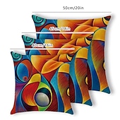 billiga abstrakt stil-geometriskt kuddfodral 1 st dubbelsidigt tryck kuddfodral abstrakt soffa sovrum mjukt dekorativt örngott för sovrum vardagsrum soffa soffstol överlägsen kvalitet maskintvättbar