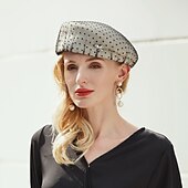 levne Party klobouky-Módní Elegantní Tyl / Štras / akryl / polyester Klobouky s Korálky / Tyl 1ks Svatební / Zvláštní příležitosti / Melbourne Cup Přílba