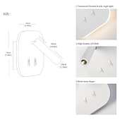 abordables Appliques murales d&#039;intérieur-8w moderne intérieur applique murale led applique murale lecture projecteur avec interrupteur 350 pivotant 2 en 1 5w mur projecteur led applique murale pour chambre de chevet salon salle d&#039;étude