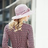 voordelige Feesthoeden-leuke Style Bruiloft Poly / katoenmix hoed met Sjerp / Lint / Veters / Gevlochten bandje 1 stuk Casual / Verjaardag / Melbourne Cup Helm