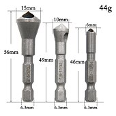 cheap Drill Bit Set-90 Degrees Hex Shank Inch System Inclined Hole Chamfering Cutter Internal Chip Removal Spot Facer Chamferer Deburring Woodworking