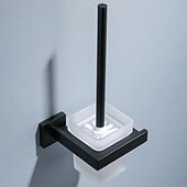 economico Porta scopino WC-scopino per WC con supporto, scopino per WC in acciaio inox a parete in ceramica verniciato gommato e supporto per bagno